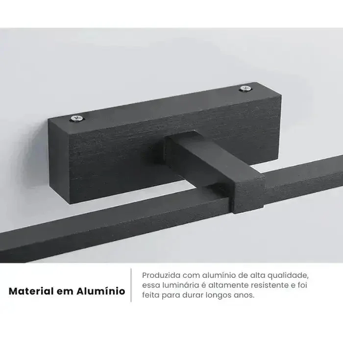 Arandela de Parede LED para Banheiro 3 Cores em Alumínio