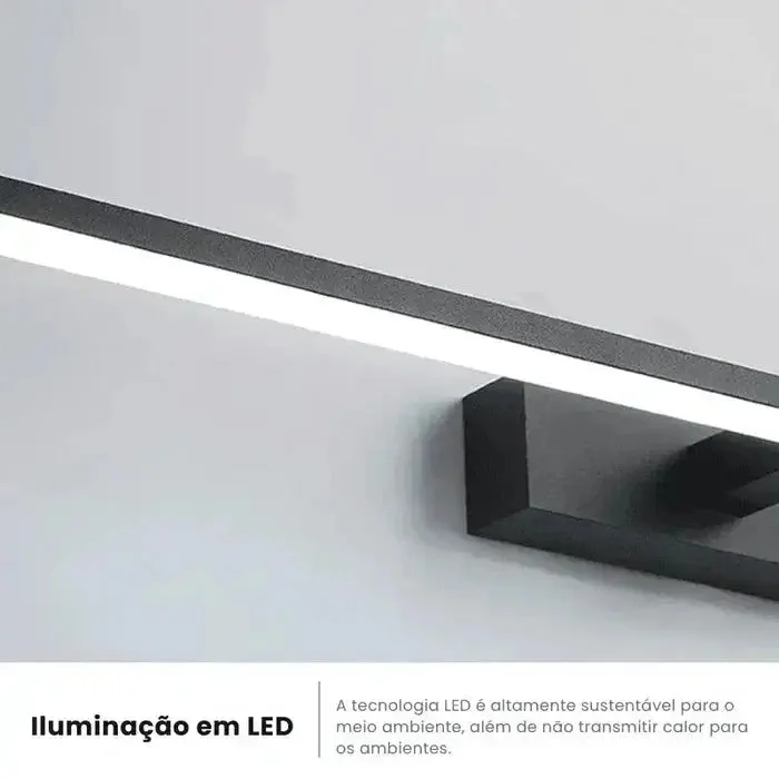 Arandela de Parede LED para Banheiro 3 Cores em Alumínio