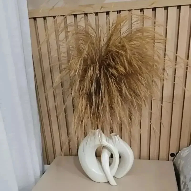 Conjunto Vaso Decorativo Abrazzo em Cerâmica
