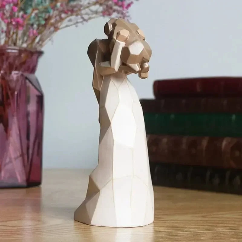 Escultura de Resina Menina com Cachorro