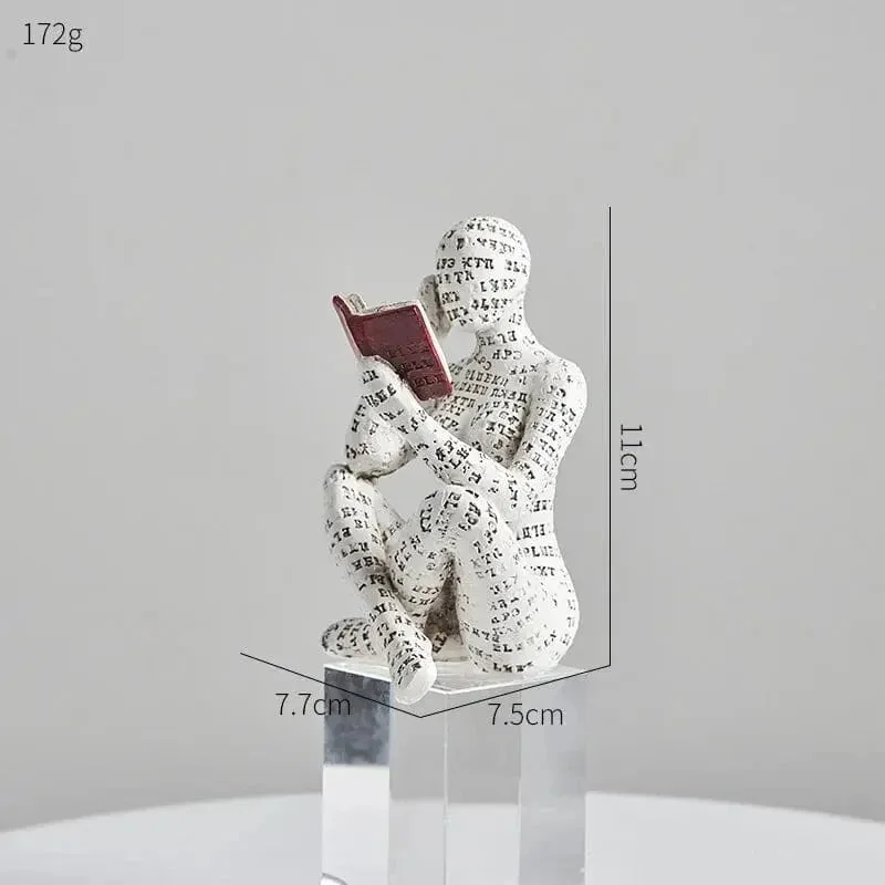 Escultura Mulher Lendo Livro