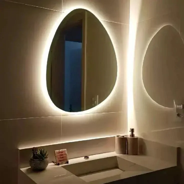Espelho Orgânico LED 80×50 Iluminado Premium