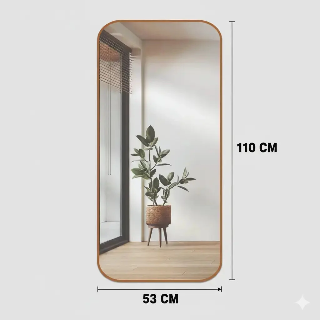 Espelho Orgânico Retangular 53x110 cm – Design Moderno
