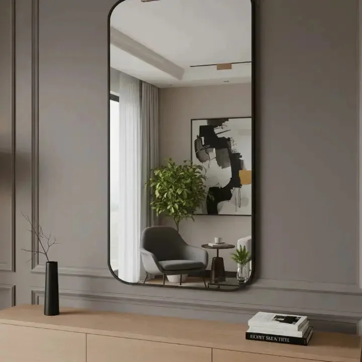 Espelho Orgânico Retangular 53x110 cm – Design Moderno