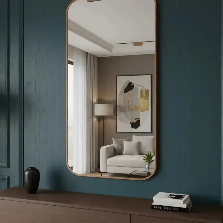 Espelho Orgânico Retangular 53x110 cm – Design Moderno