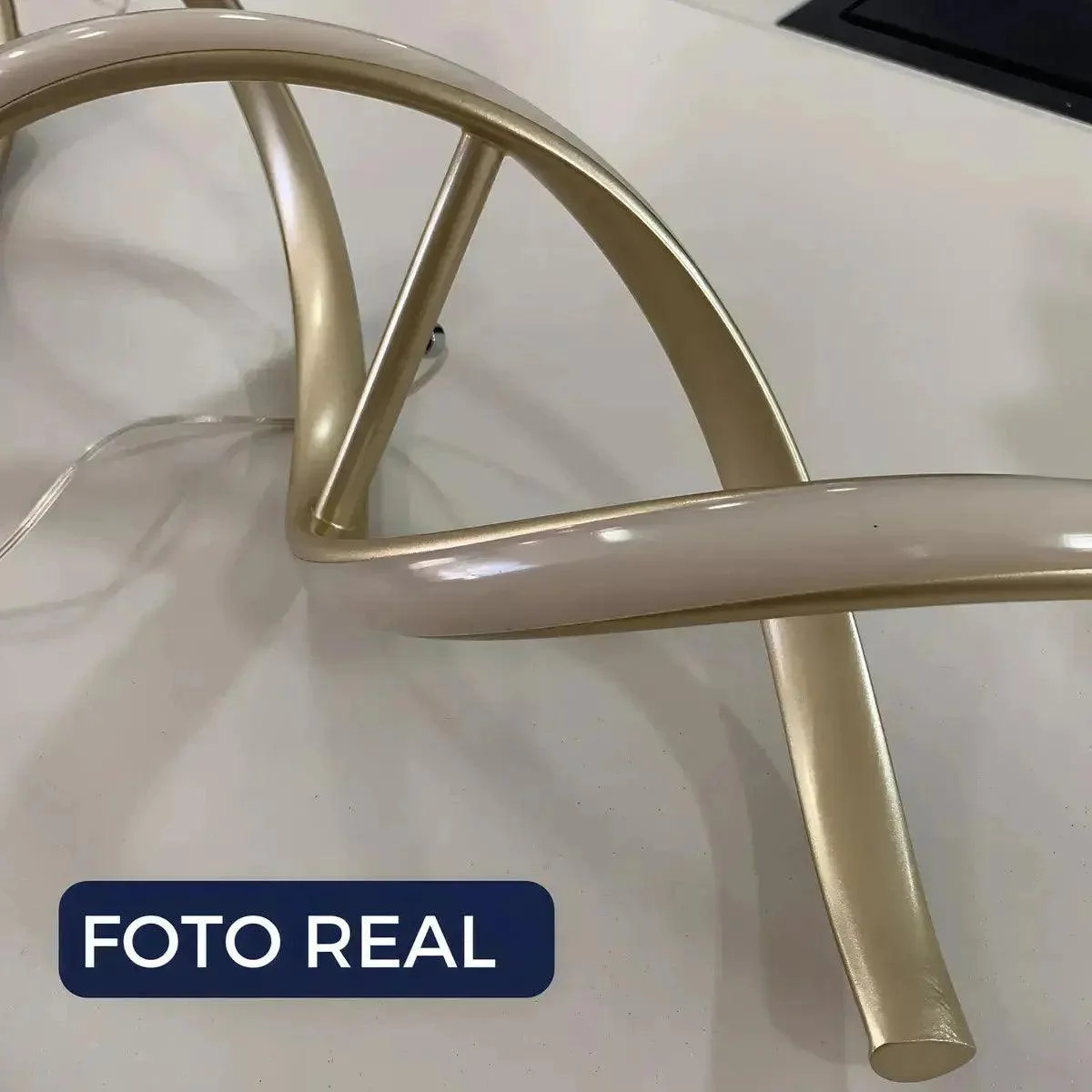 Pendente Led Lustre Preto/Dourado Para Sala de Jantar Decoração