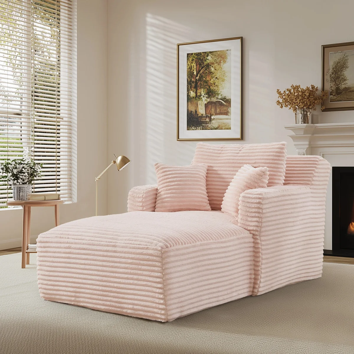 Sofá reclinável moderno com chaise longue