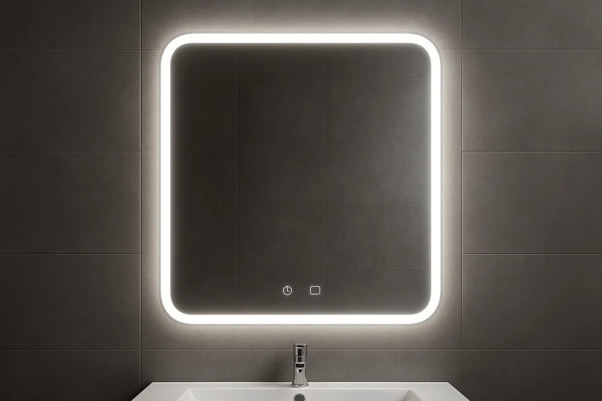 Espelho Banheiro LED 60x80cm – Iluminação Touch Moderno
