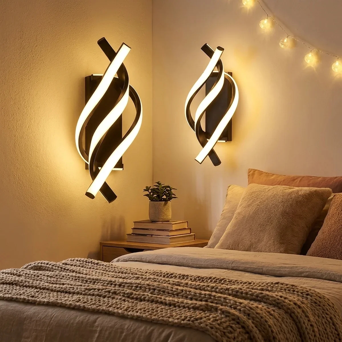 Arandela LED Minimalista Espiral Triplo Lines para Parede 24W Bivolt