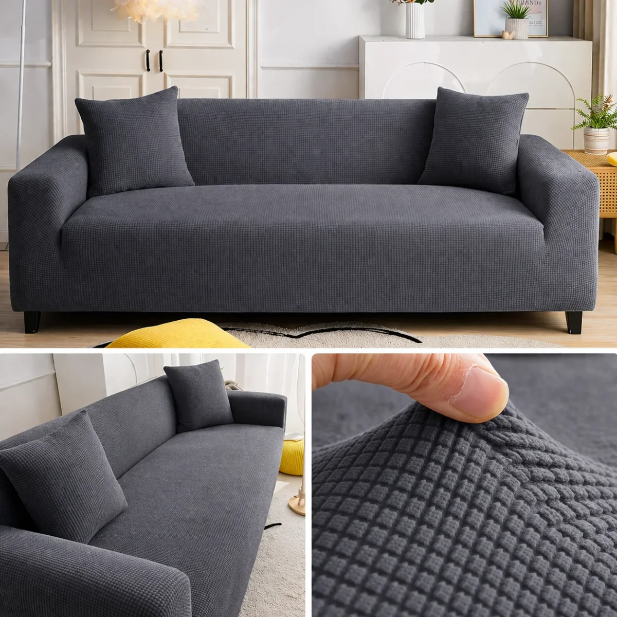 Capa Para Sofá Retrátil Semi Impermeável - Tecido Jacquard — vista complementar