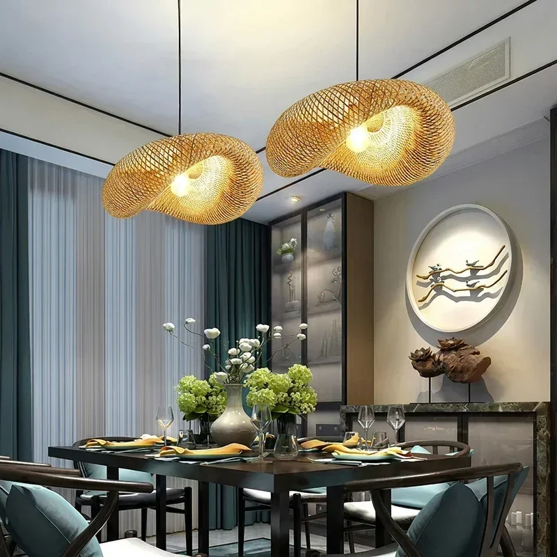 Lustre Pendente de Bambu - Quancim Lux — detalhe