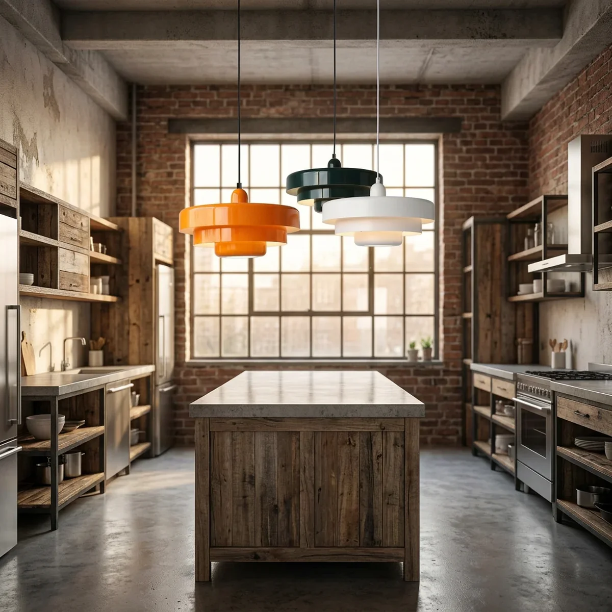 Pendente Retrô em Alumínio Urban Loft eFlix E27 com Lâmpada Inclusa