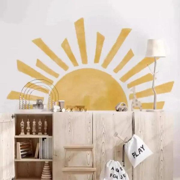 Adesivo de Parede Boho Sol para Quarto Infantil