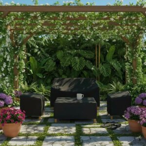 Capa Impermeável para Móveis de Jardim Kit 4 Peças