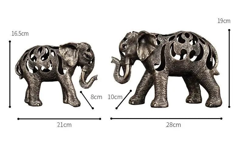Escultura Elefante Oco em Resina - Estilo Retro - Imagem 11