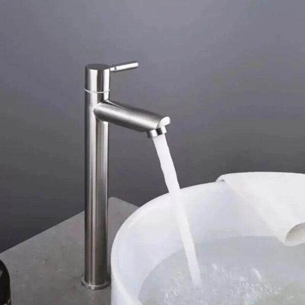Torneira de Aço Inoxidável para Lavatório de Banheiro